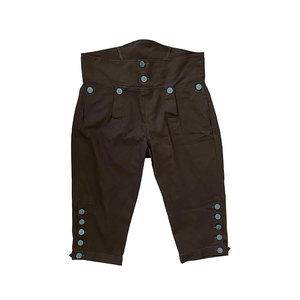 Pantalon Capri Oxford Marron pour Homme, Taille Haute, Fermeture Boutonnée, Style Décontracté, Tissu Tissé Mi-Lourd, Idéal pour l'Automne - Product Image 6