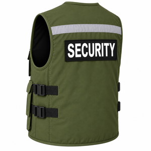 Gilet de sécurité haute visibilité de qualité supérieure, réfléchissant, multi-poches, couleur unie, logo personnalisé, uniforme de travail extérieur - Product Image 6