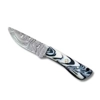 Pisau Koki Baja Karbon Buatan Tangan dengan Gagang Kayu Pukka dan Sarung Kulit Berkualitas Tinggi Pisau Koki Damascus Seni Keterampilan Koki