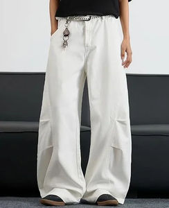 Custom <b>Men's</b> Hip Hop <b>Baggy</b> Jeans Straight Denim Pants Casual Loose Fit <b>Trousers</b> Streetwear High Winter Summer - Product Image 2