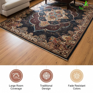 Tapis de luxe traditionnel pour la maison |   Tapis de salon de style persan de qualité supérieure |   Décoration élégante pour la maison |   Collection Inde 2026 - Product Image 5