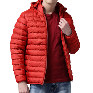 Men Fashion Casual Winter Jacket Outerwear Lightweight Padded <b>Coat</b> Hooded Regular Design Plus Size Warm Zipper - Product Image 3