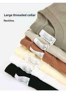 เสื้อยืดคอกลมแขนสั้นผ้าฝ้ายออร์แกนิค 100% น้ำหนัก 240 กรัม คุณภาพสูง สำหรับผู้ชาย ระบายอากาศได้ดี เป็นมิตรกับสิ่งแวดล้อม รับผลิตเสื้อผ้าขายส่งตามสั่ง - Product Image 3