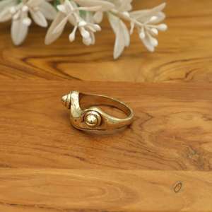 Vintage Style Gold <b>Statement</b> <b>Ring</b>, Abstract Dome Minimalist Artisan Sculptural Jewelry, Modern Organic Gift - Product Image 5