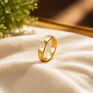 Anillo de Compromiso con Diamante de Corte Brillante Redondo, Chapado en Oro Amarillo de 14K, Anillo de Propuesta para Mujer, Elegante Joyería de Moissanita - Product Image 2