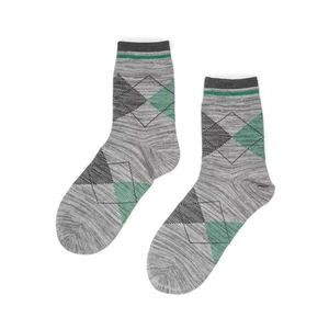 Chaussettes mi-hautes en coton respirant pour hommes, épaisses, avec patchwork et design personnalisé - Product Image 3