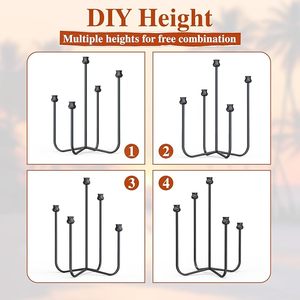 Porte-bougies en fer de 16 pouces pour mariages, fêtes, Thanksgiving et Halloween - Product Image 3