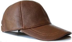 Casquette de baseball en cuir de qualité supérieure pour hommes et femmes, véritable cuir d'agneau, réglable, classique, sportive, élégante et décontractée - Product Image 4