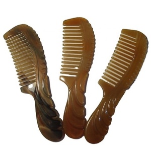 Handmade Natural Buffalo Horn Hair Comb Anti-Static Detangling <b>Beard</b> Styling Tool for Healthy Hair <b>Care</b> - Product Image 1