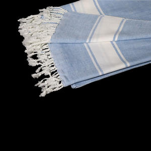 Exportateur indien de serviettes de plage Fouta en coton 100% à haute absorption d'eau, taille et couleur personnalisées, serviettes de plage rayées OEM - Product Image 5
