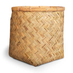 Maceta de Bambú Tejida a Mano al por Mayor, Cesta Natural para Interiores y Exteriores con Revestimiento de Cemento y Orificio de Drenaje, Decorativa Vintage para Plantas - Product Image 2