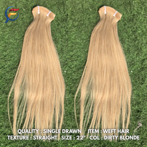 ผมแท้เกรดพรีเมียมสีบลอนด์หม่น 100% เรมี่อินเดียน  แบบเป็นมัด  จัดเรียงเกล็ดผม  ต่อผมแบบดับเบิ้ลเวฟท์  ต่อผมด้วยเครื่องจักร - Product Image 3