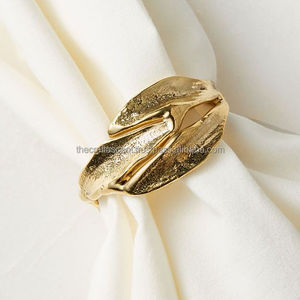Wholesale Aluminium Polished Floral Solid Metal Eco-Friendly American Minimalist Napkin <b>Tissue</b> Rings Holders for <b>Wedding</b> Parties - Product Image 6