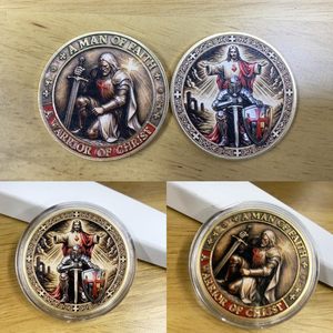 Moneda Conmemorativa de un Guerrero de Cristo, Monedas de Desafío Cristianas de Jesús, Token de Oración de Caballeros de Doble Cara, Regalos para Hombres Coleccionistas - Product Image 6