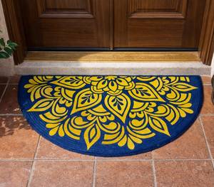 2026 Model Bohemian Floral <b>Half</b> Round Door Mat Red Blue Mandala Pattern Anti <b>Slip</b> Home Decor Made In Bangladesh - Product Image 4