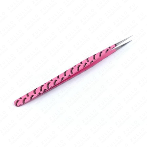 Pink Coated I Shaped Isolation Eyelash Tweezers Stainless Steel Professional Lash Extension <b>Precision</b> <b>Tool</b> - Product Image 4