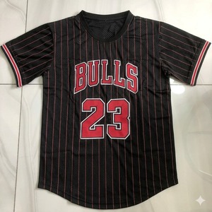 Maillot de basket-ball personnalisé imprimé style Pippen 33 <span class=keywords><strong>Rodman</strong></span> 91 à rayures, vêtements de sport athlétiques à manches courtes, vente en gros, vêtements hip-hop - Product Image 1