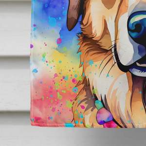 Hippie Dawg gran porche manga poste decorativo patio Banner Multicolor poliéster casa pared colgante ilustraciones Multicolor - Product Image 4