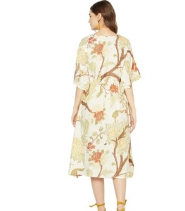 Robe en coton grande taille vêtements vêtements confortables pour femmes robe de maternité longue robe de nuit - Product Image 3