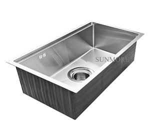 Fregadero de cocina moderno de un solo tazón, modelo Hairline 7846-1, de acero inoxidable 304, forma rectangular, hecho a mano en Vietnam, con un precio muy bueno. - Product Image 3