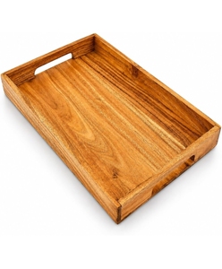 Handcrafted Polished Wooden Serving Tray for Home <b>Kitchen</b> Restaurant Hotel Cafe Dining Accessories Wholesale Export Manufacturer - Product Image 4