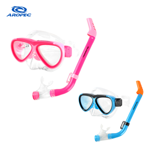 Set de Snorkel de Silicona para Niños Aropec con Máscara de 2 Lentes y Snorkel Semi-Seco, Certificado de Seguridad CE - OEM/ODM/OBM - Product Image 1