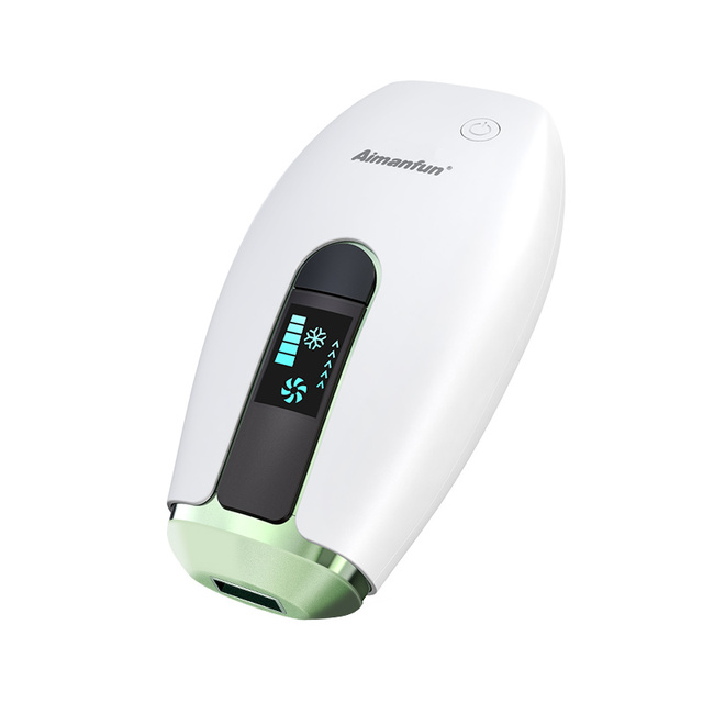 Sapphire IPL Ice Cooling Hair Removal Device with Red Light Therapy Painless for Body 5 Intensity Levels Home Use