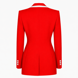 Delta |   Sigma |   Blazer d'affaires croisé Theta pour femme, veste de smoking de qualité supérieure, coupe moderne, revers pointus, sur mesure - Product Image 3