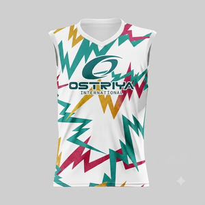Servicio OEM, Ropa Deportiva para Hombre, Camiseta sin Mangas con Cuello en V, Sublimada, Transpirable, Último Modelo, Venta Caliente, Corte Regular, MOQ Bajo - Product Image 2