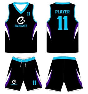 Ventes en gros de nouveaux uniformes de basket-ball unisexes à manches courtes avec impression numérique personnalisée, respirants, grandes tailles, maillots d'équipe 3D solides - Product Image 3