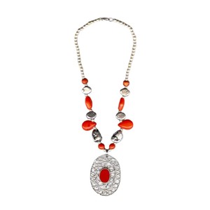 Parure de bijoux vintage antique en argent tibétain plaqué argent, style bohème chrétien, avec pierres en verre, pour femme, idéale pour les fêtes et le quotidien - Product Image 1