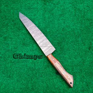 Couteau de Chef en Acier Damas Forgé à la Main, Nouveau Design Japonais Moderne, pour la Cuisine Quotidienne, Manche en Bois Écologique, Vente en Gros - Product Image 5