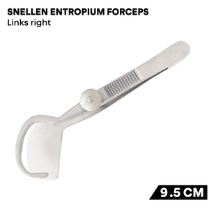 Pinzas Snellen Entropium Izquierda Derecha 9.5cm, Instrumento Quirúrgico Oftálmico de Acero Inoxidable Alemán, Herramienta para Cirugía de Párpados - Product Image 1