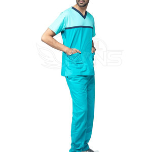 Custom Made Medical <b>Scrub</b> Suit Plus Size Lightweight Comfortable Best Selling Uniform Sets Cotton/Polyester High Quality for Men - Product Image 2