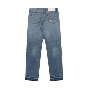 Jeans en denim déchiré coupe ample et large, style gothique, nouvelle collection printemps pour homme, qualité supérieure usine - Product Image 1