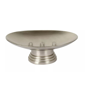 Creative Eco-Friendly Stainless Steel Pedestal Soap Dish Modern Silver Toned Metal Freestanding Customizable Bathroom <b>Accessory</b> - Product Image 2