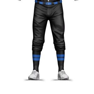 Maillot de baseball bleu et noir pour homme, manches courtes, fermeture à boutons, tissu polyester respirant, vêtements pour toutes les saisons - Product Image 4