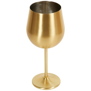 Modern Brushed Gold Metal <b>Wine</b> <b>Goblet</b> Bulk Stainless Steel Cocktail <b>Wine</b> Chalice - Product Image 1