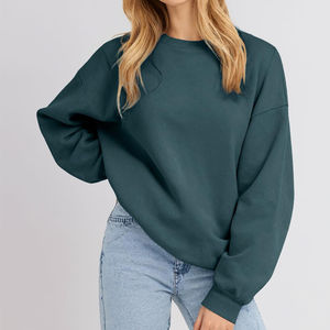 Sudaderas de Algodón Transpirables y Ecológicas para Mujer, de Invierno, Gruesas, con Logotipo Personalizado en la Parte Delantera, Manga Larga, Estilo Pullover, Venta al Por Mayor - Product Image 3