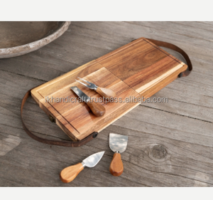 Venta directa de fábrica-Recién llegado Tabla de cortar de madera de mango rectangular Tabla de servir de queso esmaltado de plástico Accesorio de cocina - Product Image 4