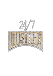 จี้ฮัสต์เลอร์ 247 เงินแท้ 925 ประดับมอสซาไนต์ทรงบาแกตต์ สไตล์ฮิปฮอป เหมาะสำหรับทุกเพศ ใส่ได้ทุกวัน - Product Image 4