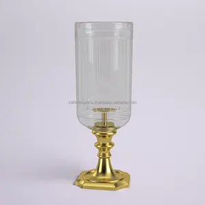 Élégant porte-bougie doré pour centre de table de mariage, style rustique et champêtre, pour grossistes - Product Image 4