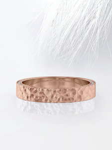 แหวนแต่งงานเพชรแล็บโกรว์สีขาวทองแบบตอกลาย - Product Image 5