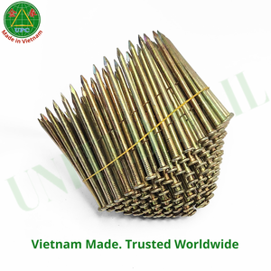 ตะปูเหล็กอุตสาหกรรมขนาด 2.5x50 มม. แบบม้วน หัวเรียบ/หัวเกลียว/หัววงแหวน หัวแบน/หัวลายตาราง ชุบสังกะสีเหลืองโครเมต สำหรับทำพาเลท - Product Image 3