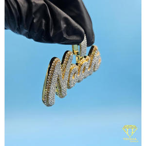 Hip Hop Custom Name Pendant <b>Iced</b> <b>Out</b> Moissanite Diamond Necklace Bling <b>Chain</b> Jewelry Gift - Product Image 3