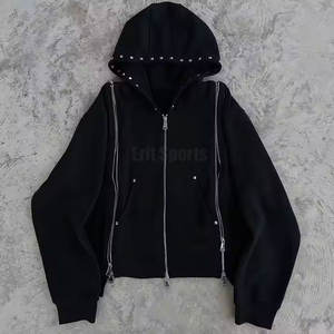 Conjunto Deportivo Brillante con Sudadera con Capucha y Pantalones Deportivos para Hombre, Traje Deportivo con Pedrería - Product Image 2