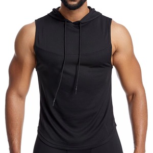 Hoodie sans manches pour homme à col en V avec 2 poches latérales, confortable, durable, extensible, avec logo personnalisé - Product Image 3
