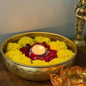 Unique Metal <b>Candle</b> Bowl For <b>Candle</b> Arrangement In Outdoor Garden Parties With Evening Lighting Decoration And Stylish Setup - Product Image 1