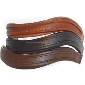 Bande de front de cheval en cuir rembourré fait à la main classique dans toutes les tailles et formes de couleurs personnalisées chez le fabricant de gros Inde - Product Image 4
