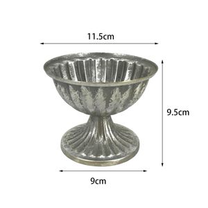 แจกันเหล็กสำหรับตกแต่งแบบคลาสสิกสำหรับห้องนั่งเล่นโต๊ะรับประทานอาหารในร่มแจกันสีเงินโบราณ - Product Image 2